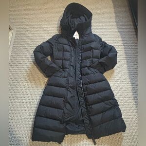 Moncler Women’s Black Hooded Puffer Long Jacket Size 00 (US XXS)